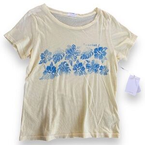 NWT Mother denim tourist hibiscus tropical flower t shirt